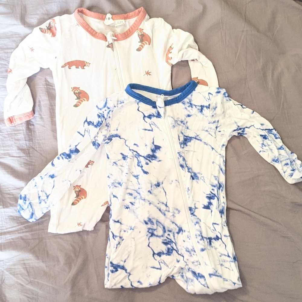 Kyte Romper 2 pack red panda and sapphire marble